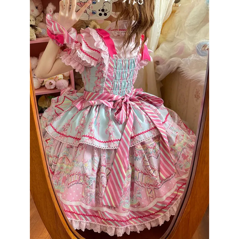 Embroidery Apron - DY20Japanese Dolce Lolita Grembiule Cameriera Vestito