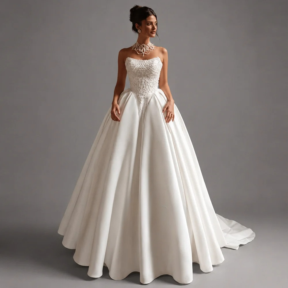 Embroidery Online Design - Abito da Sposa Elegante Personalizzato in