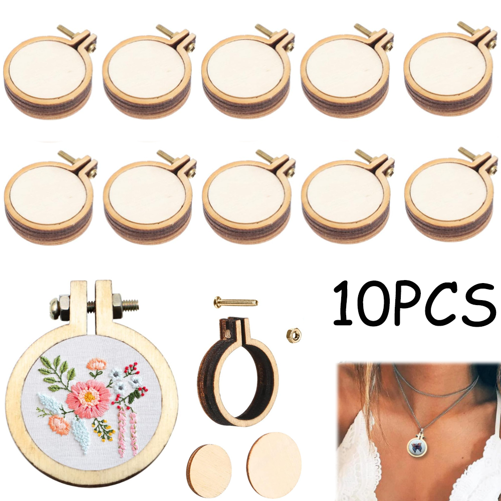 Embroidery X Stitch - 10 pz/set Mini Legno Da Ricamo