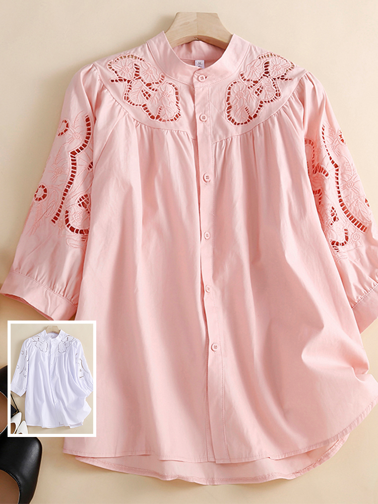 Embroidery Artist - Top Casual Estivo da Donna con