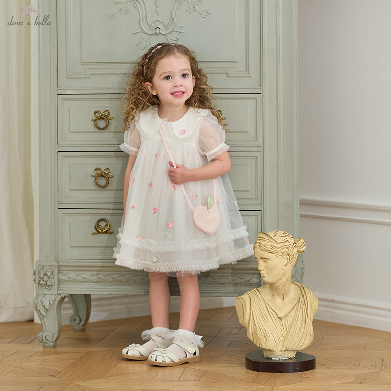 Embroidery Charm - Dave Bella Girls Baby Mesh Princess