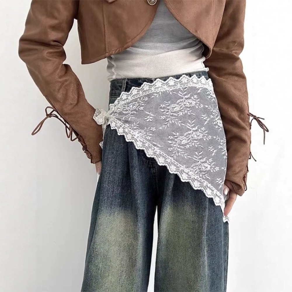 Embroidery Apron - Gonna Corta Stile Coreano Y2K Harajuku