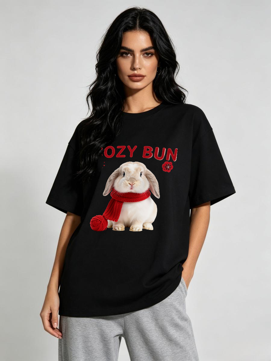 Embroidery Moisturizer - T-shirt da donna con stampa animalier,