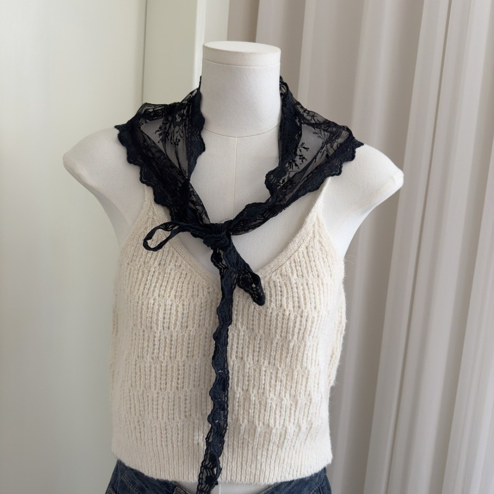 Embroidery Apron - Grembiule Triangolare Y2K alla Moda, Sciarpa