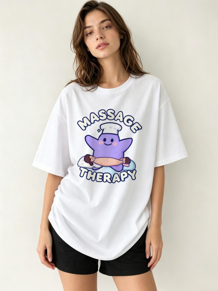 Embroidery Moisturizer - T-shirt da donna, morbide, traspiranti, ad