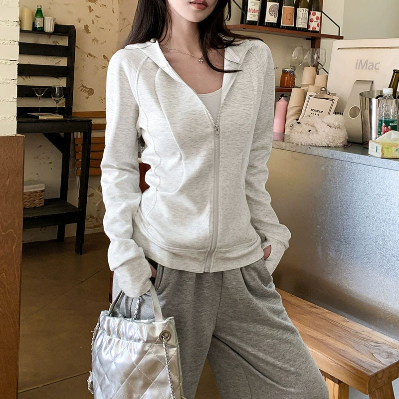 Embroidery Zip Up Hoodie - Nuova Giacca Sportiva con Cappuccio Autunno