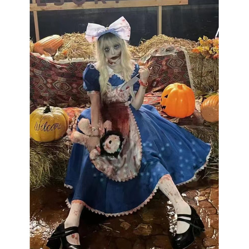 Embroidery Apron - Set di abiti originali Halloween Lolita