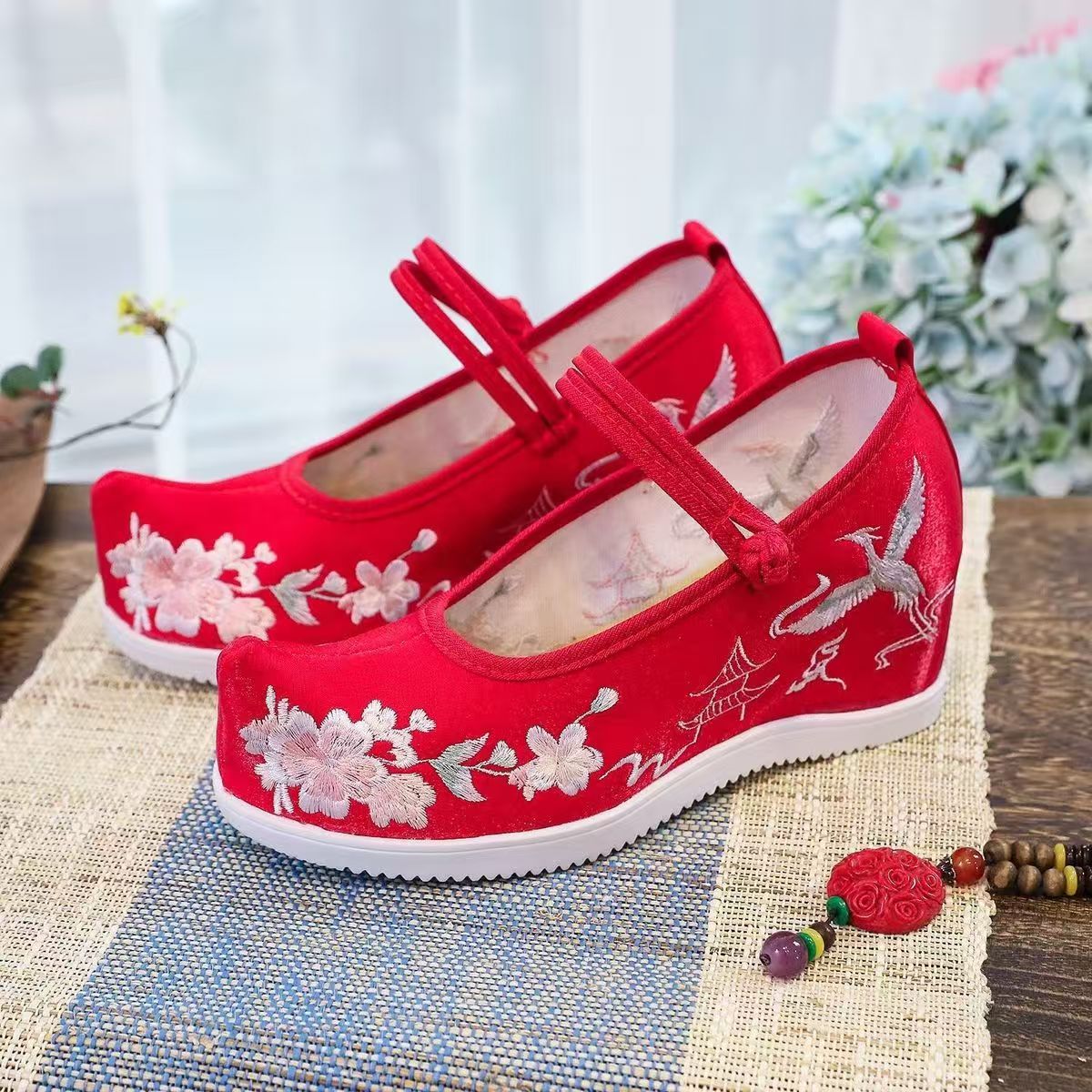Embroidery Wedding - Scarpe da donna ricamate interne maggiorate