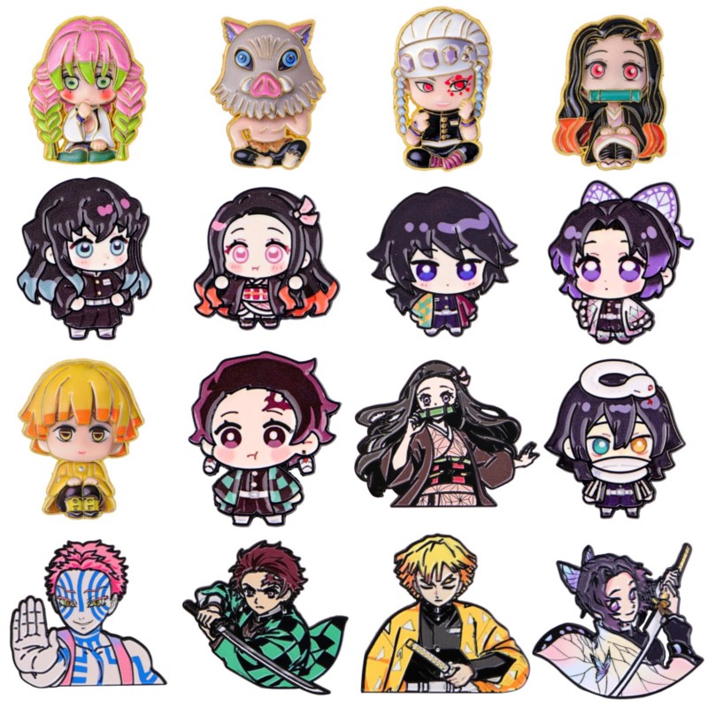 Embroidery Tulle - Spille in smalto con personaggi anime