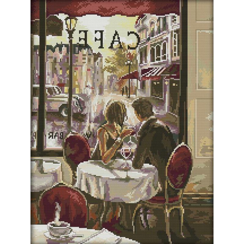 Embroidery Artist - Cafe Coppia Figure Artistiche Kit Punto