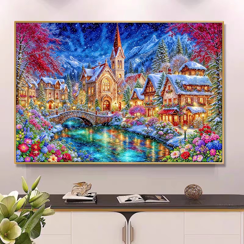 Embroidery X Stitch - Kit Ricamo Invernale per Chiesa 9ct