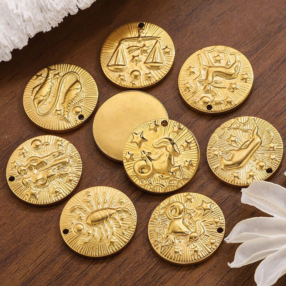 Embroidery Charm - 5 Pezzi Ciondoli Connettori in Acciaio