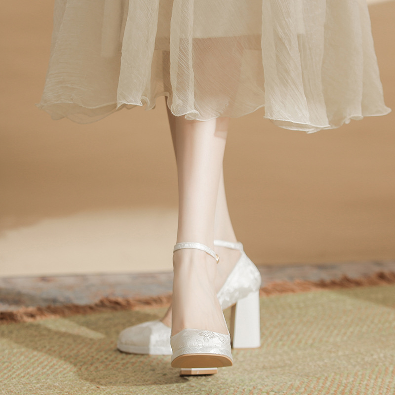 Embroidery Wedding - Décolleté da donna con tacco largo