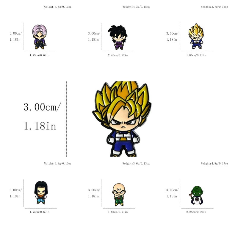 Set di 7 spille/badge anime in - Embroidery Tulle recensione e prezzo
