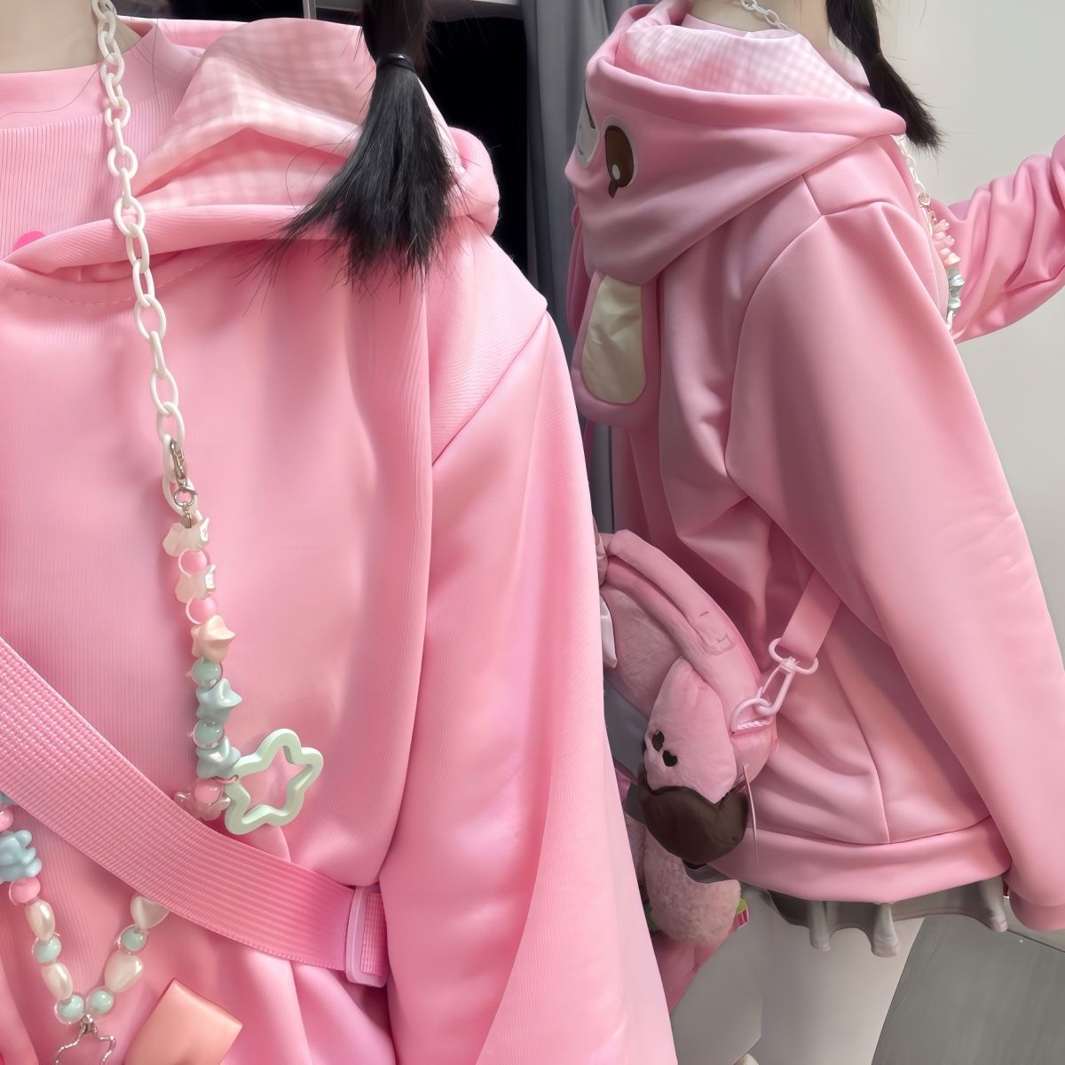 Cartone animato giapponese Mp  - Embroidery Zip Up Hoodie recensione e prezzo