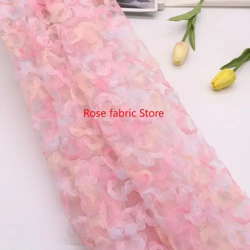 Tessuto in chiffon sfumato con - Embroidery Rose recensione e prezzo
