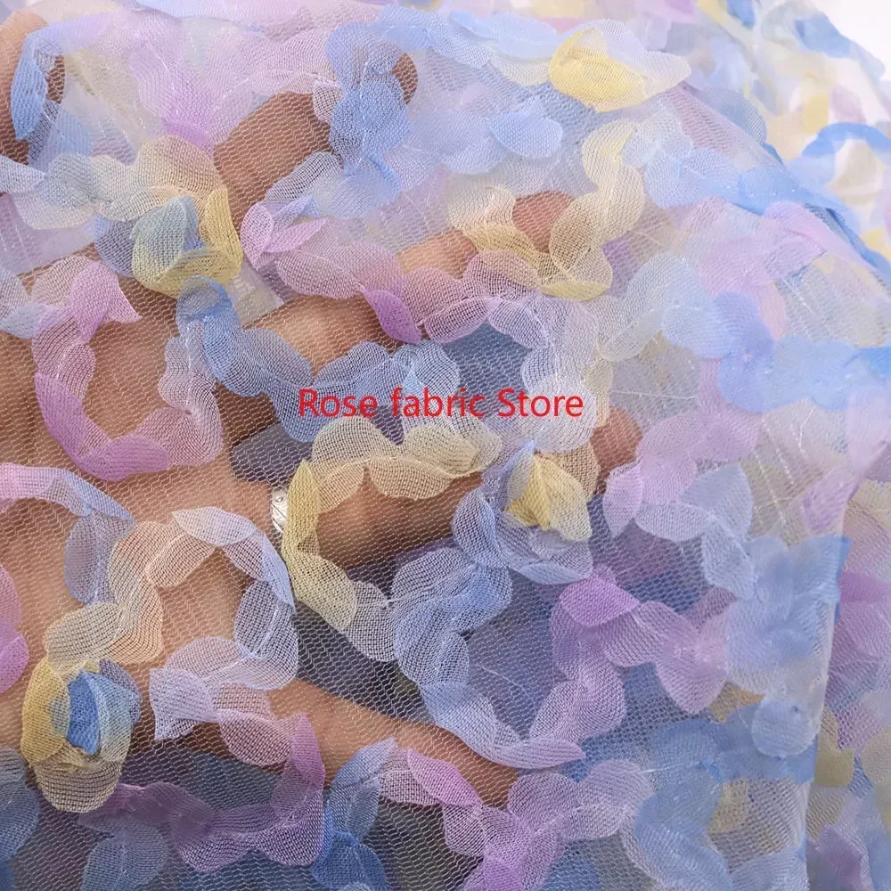 Tessuto in chiffon sfumato con - Embroidery Rose recensione e prezzo
