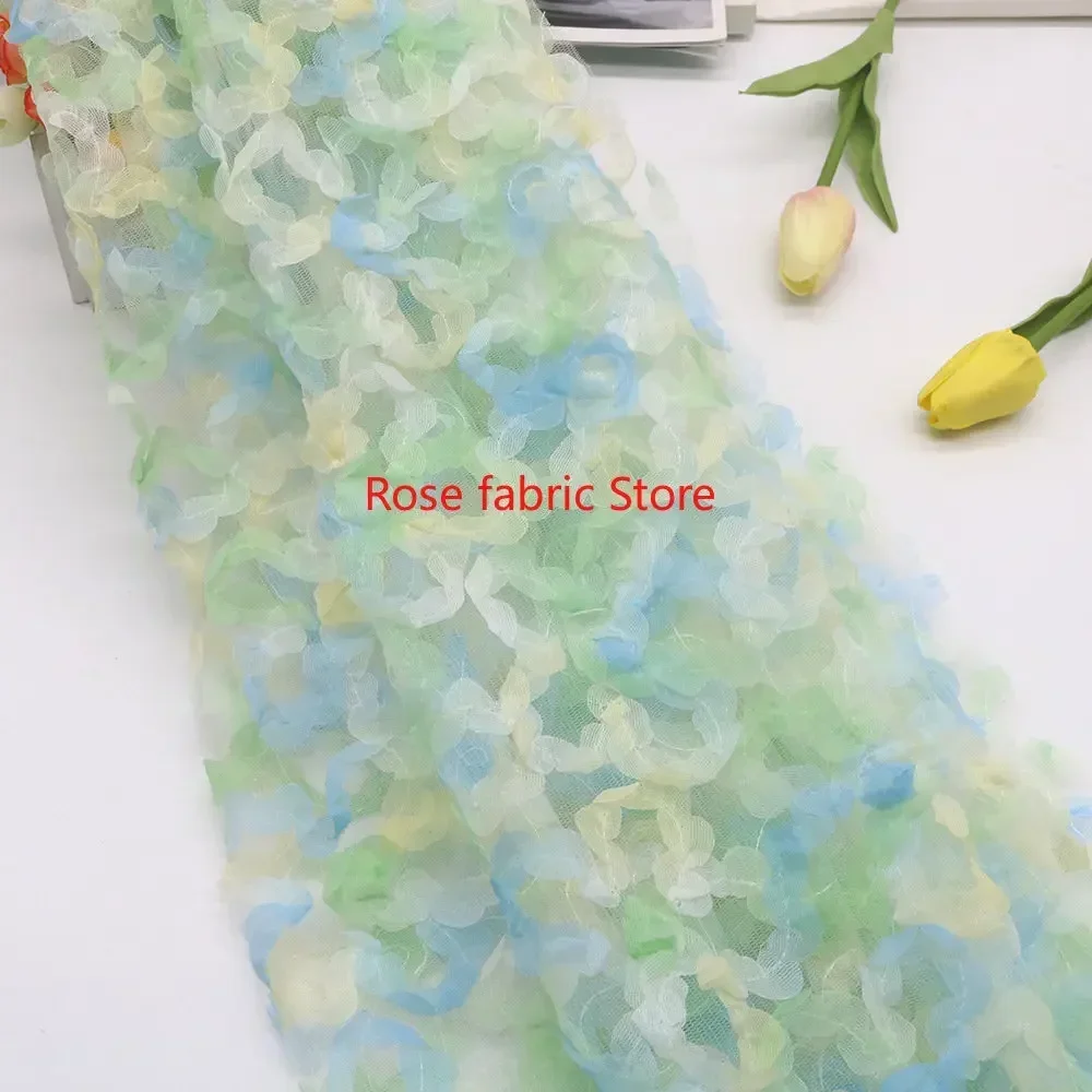 Tessuto in chiffon sfumato con - Embroidery Rose recensione e prezzo