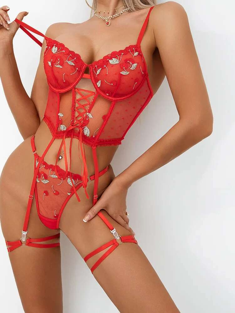 Body sexy in rete di pizzo tra - Embroidery Charm recensione e prezzo