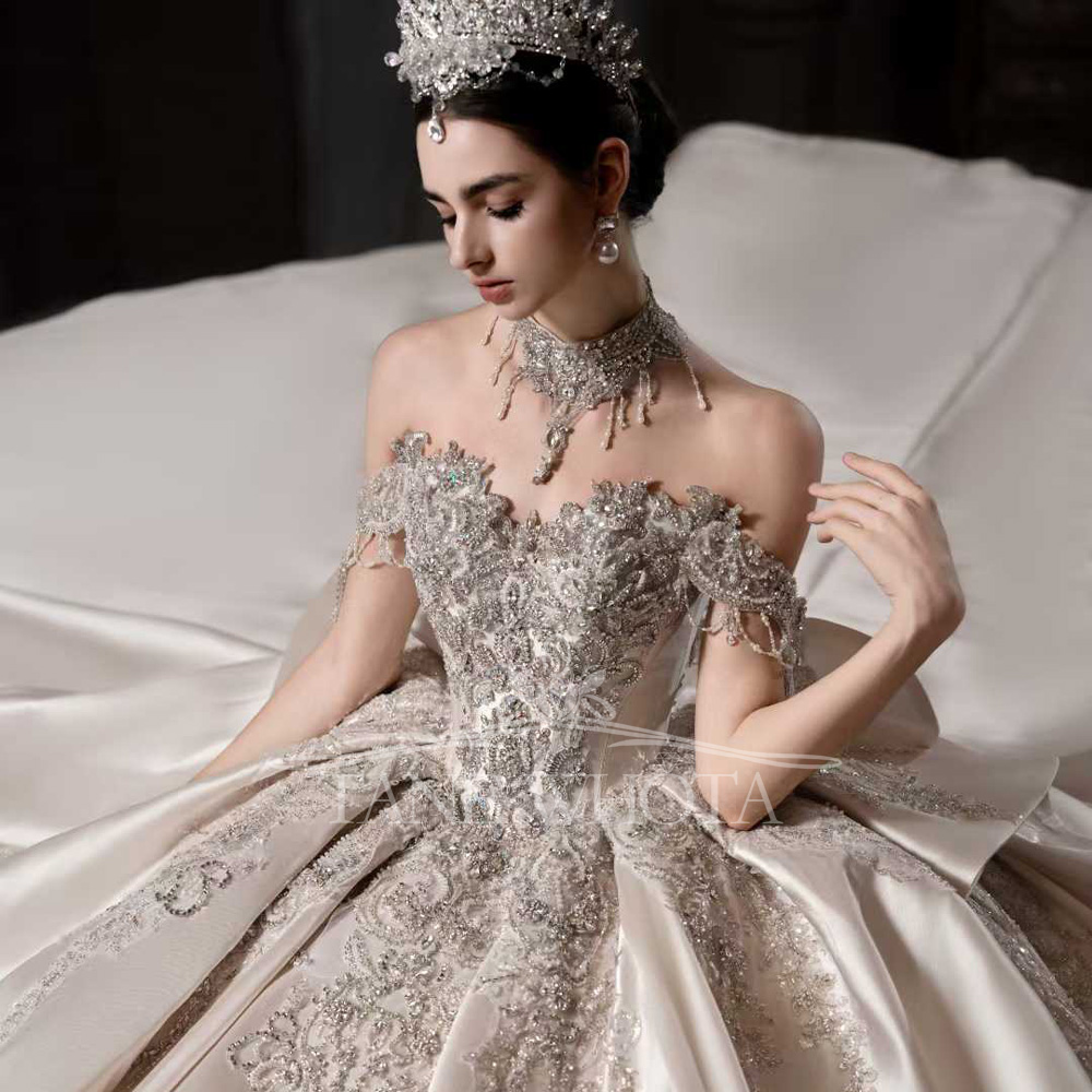 Abito da sposa di lusso con pa - Embroidery Rose recensione e prezzo