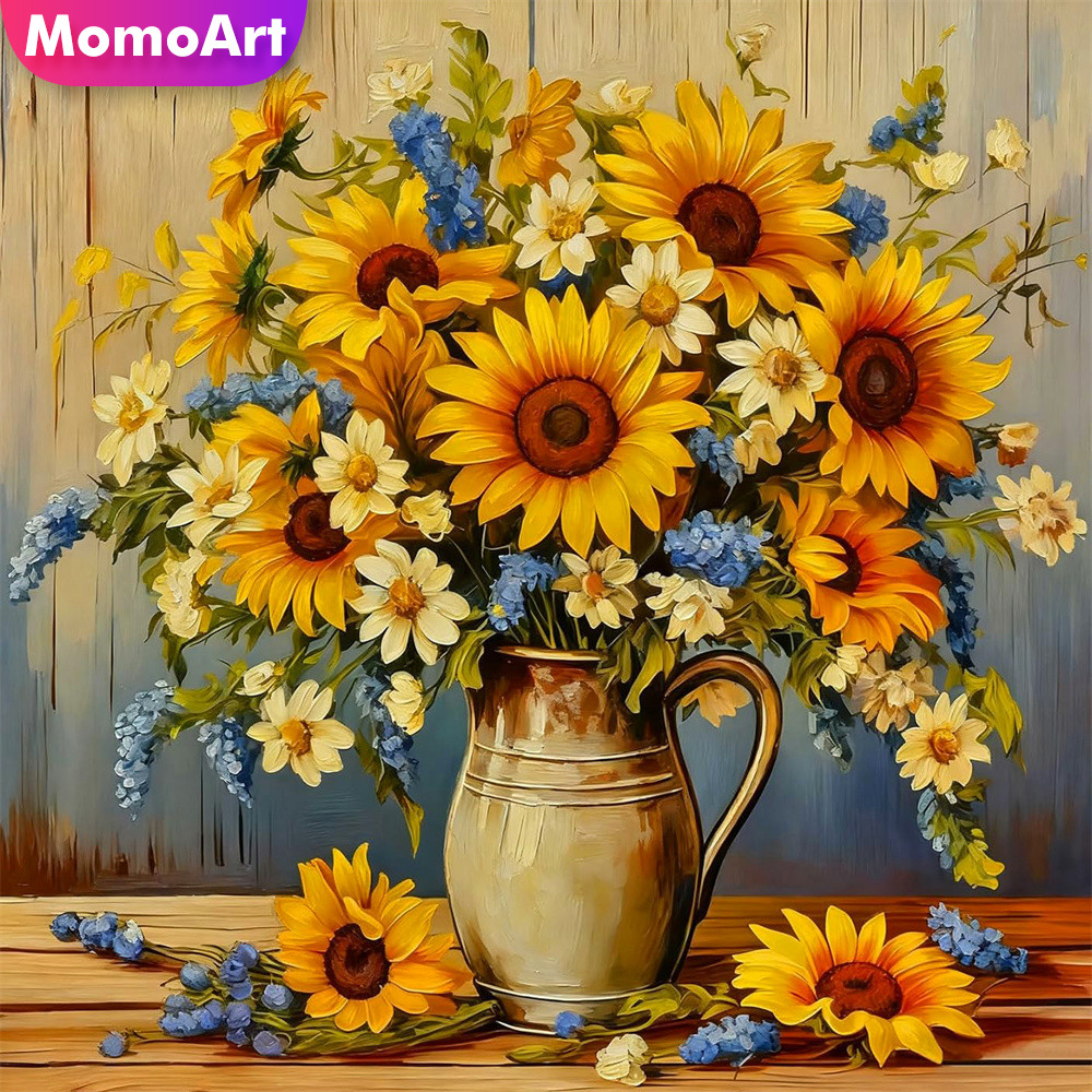 Momoart Kit Punto Croce con Di - Embroidery Design Patterns Flowers recensione e prezzo