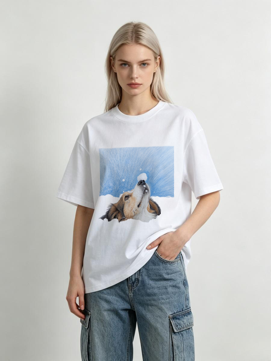 T-shirt basic da ufficio con t - Embroidery Moisturizer recensione e prezzo