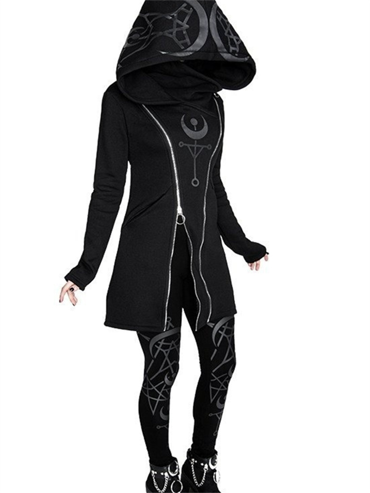 Top a maniche lunghe con stamp - Embroidery Zip Up Hoodie recensione e prezzo