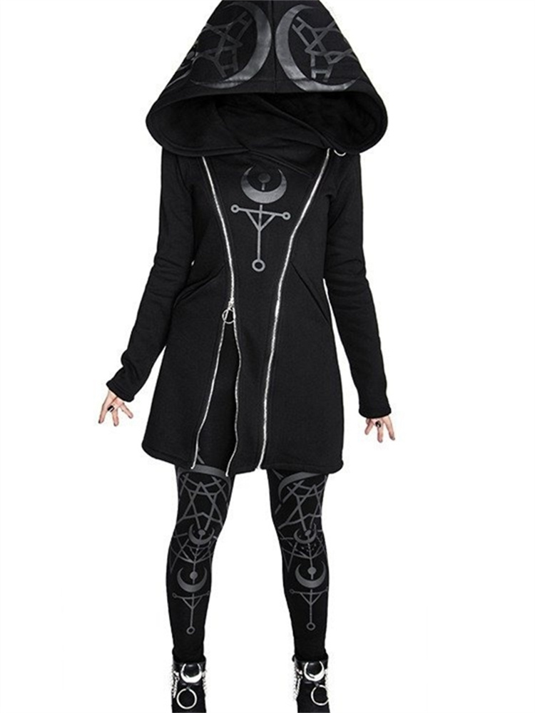Top a maniche lunghe con stamp - Embroidery Zip Up Hoodie recensione e prezzo