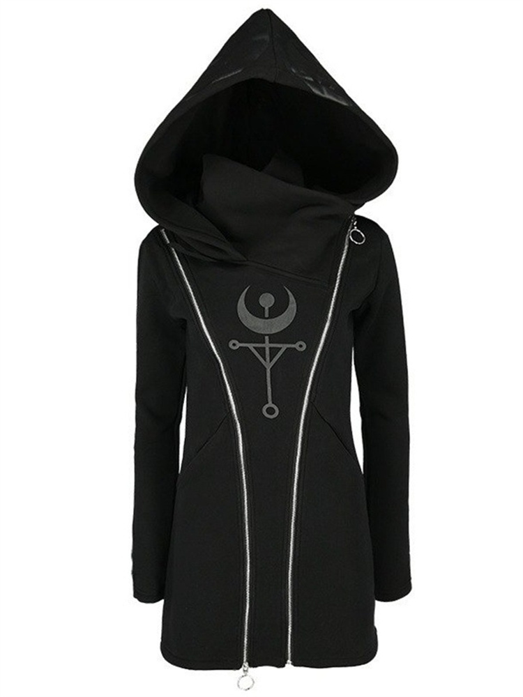 Top a maniche lunghe con stamp - Embroidery Zip Up Hoodie recensione e prezzo