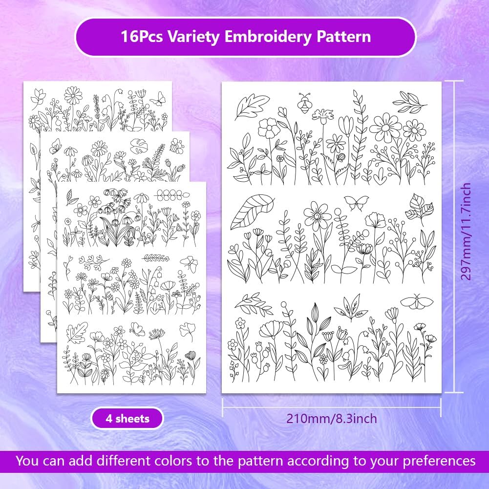Stabilizzatori per Ricami Idro - Embroidery Design Patterns Flowers recensione e prezzo