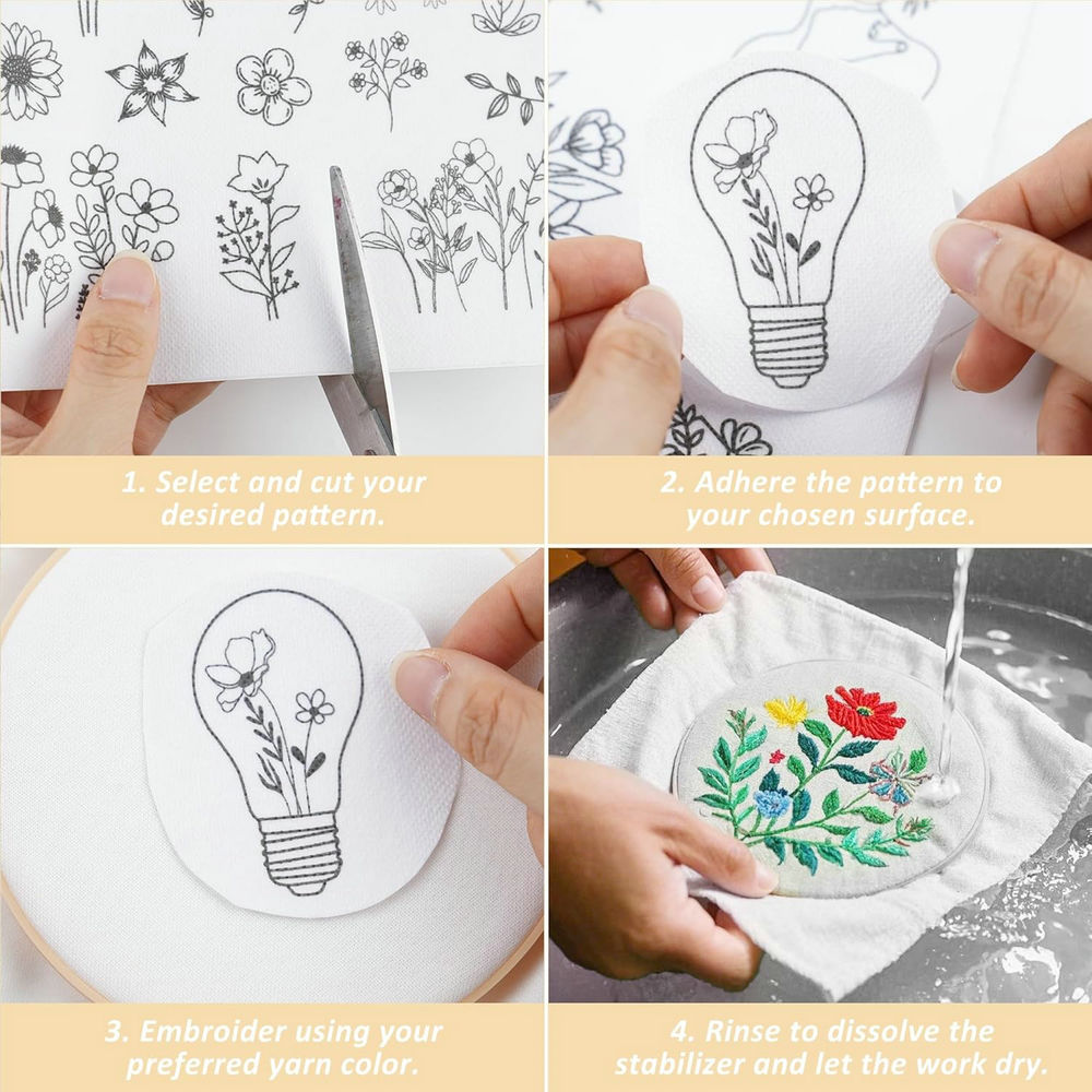 Stabilizzatori per Ricami Idro - Embroidery Design Patterns Flowers recensione e prezzo