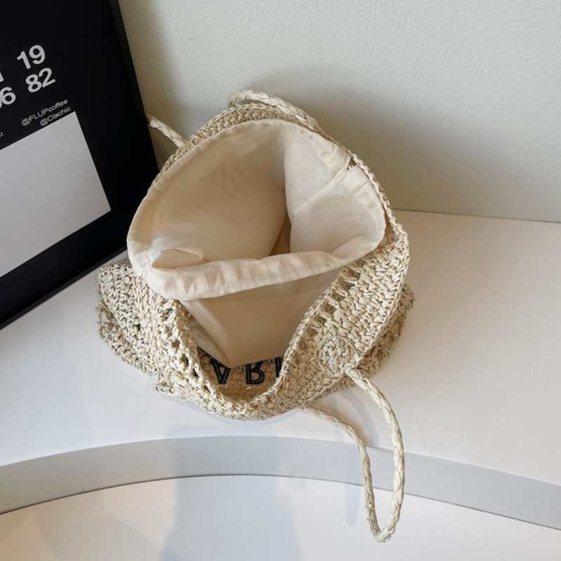 Borsa di paglia intrecciata al - Embroidery Kiss recensione e prezzo