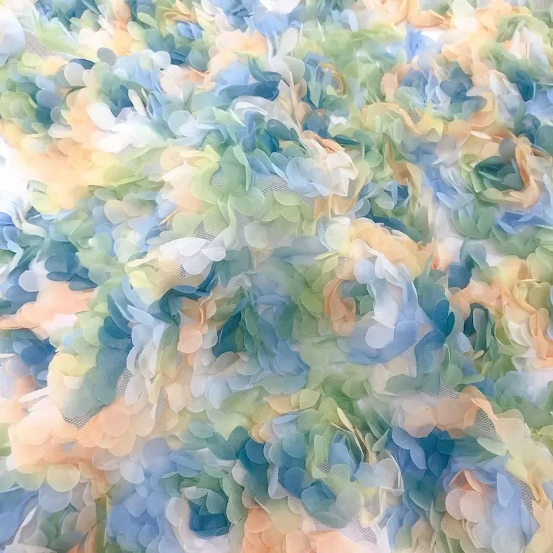 3d chiffon rosa fiore tessuto  - Embroidery Rose recensione e prezzo