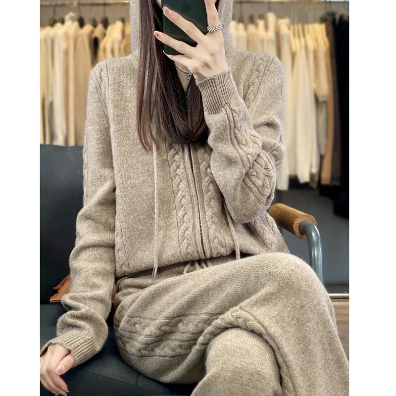 Set 2 Pezzi da Donna in Puro C - Embroidery Zip Up Hoodie recensione e prezzo